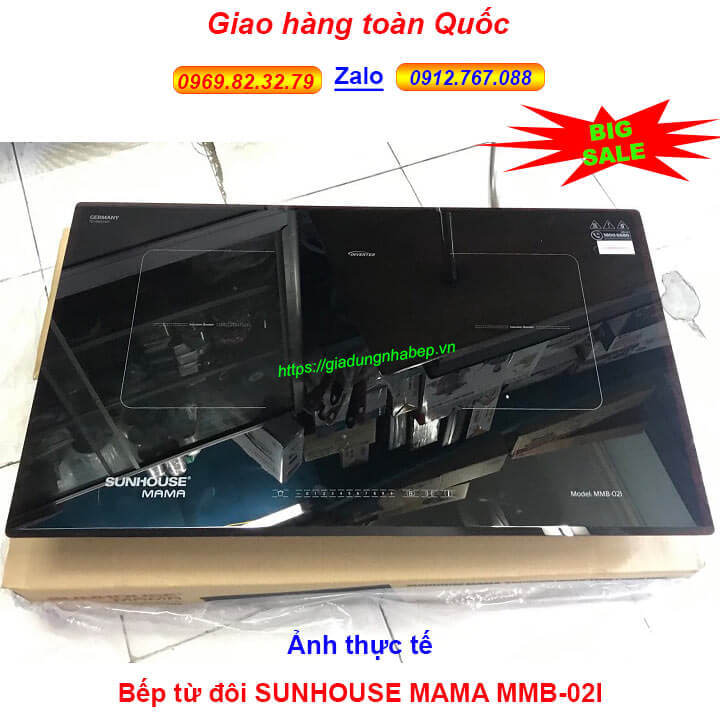Bếp đôi điện từ Sunhouse Mama MMB-02i