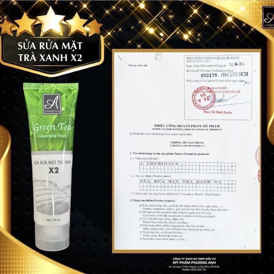 SỮA RỬA MẶT TRÀ XANH X2