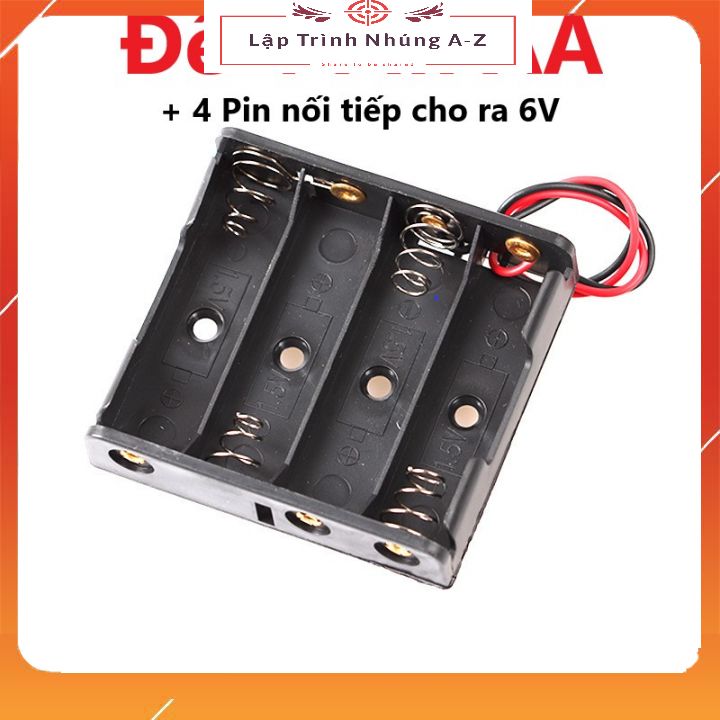 [Lập Trình Nhúng A-Z][G35] Đế Pin AA 4 Cell Không Nắp/Có Nắp