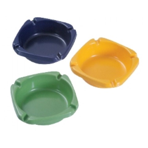 Plastic ashtray-random color blue, black, red, orange-tools for cafe-stock dispensing department being