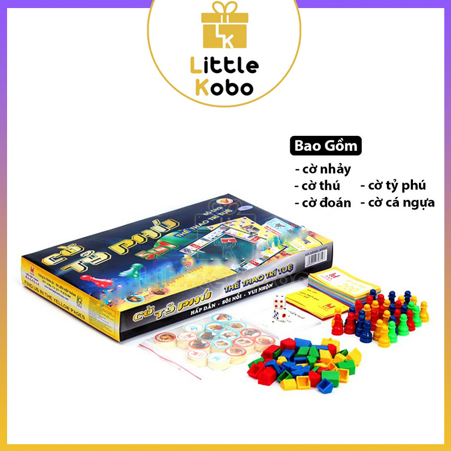 Bộ cờ tỷ phú sato size lớn trung monopoly cờ tỉ phú đồ chơi trí tuệ trẻ em phát triển tư duy - little kobo