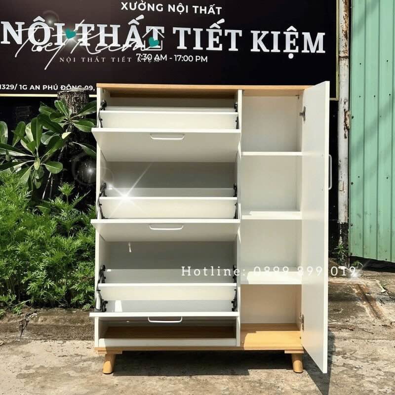 Tủ giày thông minh gỗ 90cm NTTK TG99999