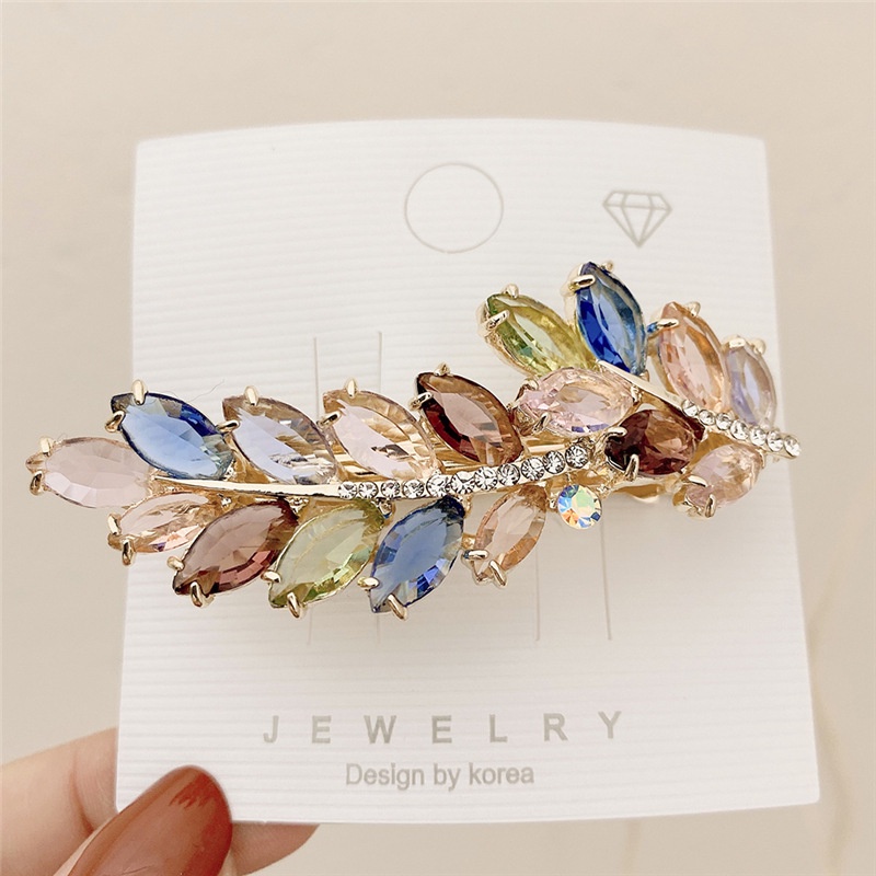 Kẹp Tóc Đính Đá Pha Lê Cao Cấp Sáng Lấp Lánh (7.5cm)