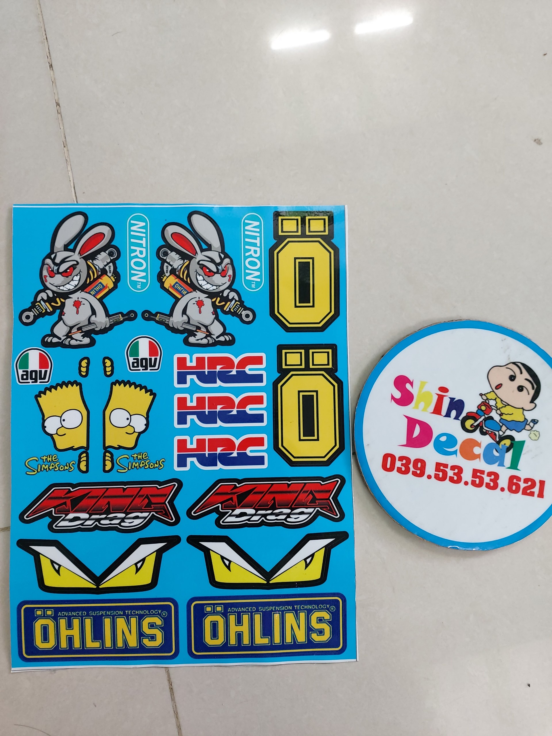 Tem logo thỏ cầm phuộc hot trọn bộ siêu rẻ