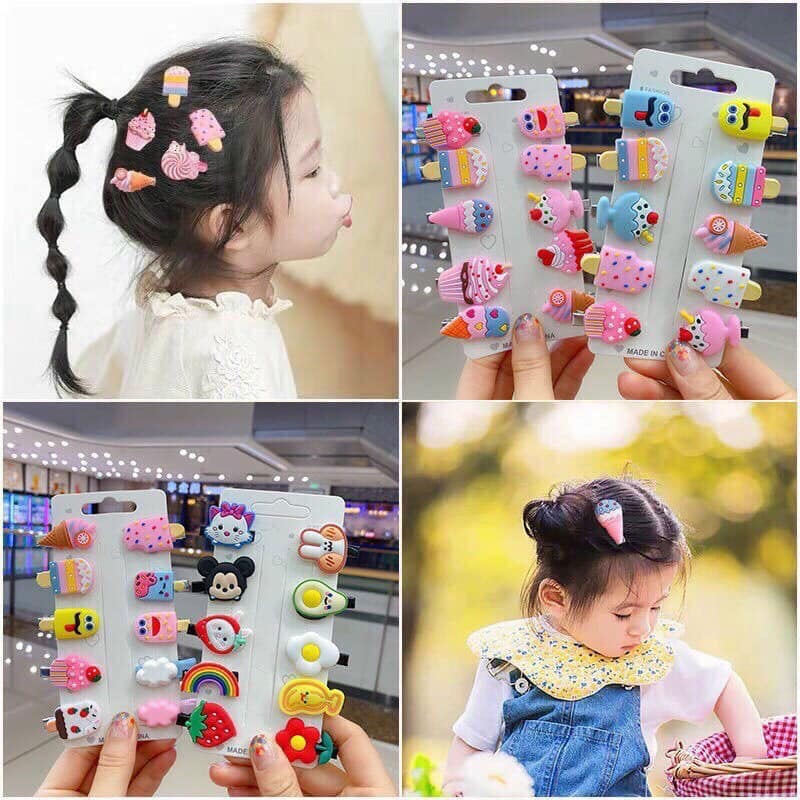 Set 10 kẹp tóc cho bé
