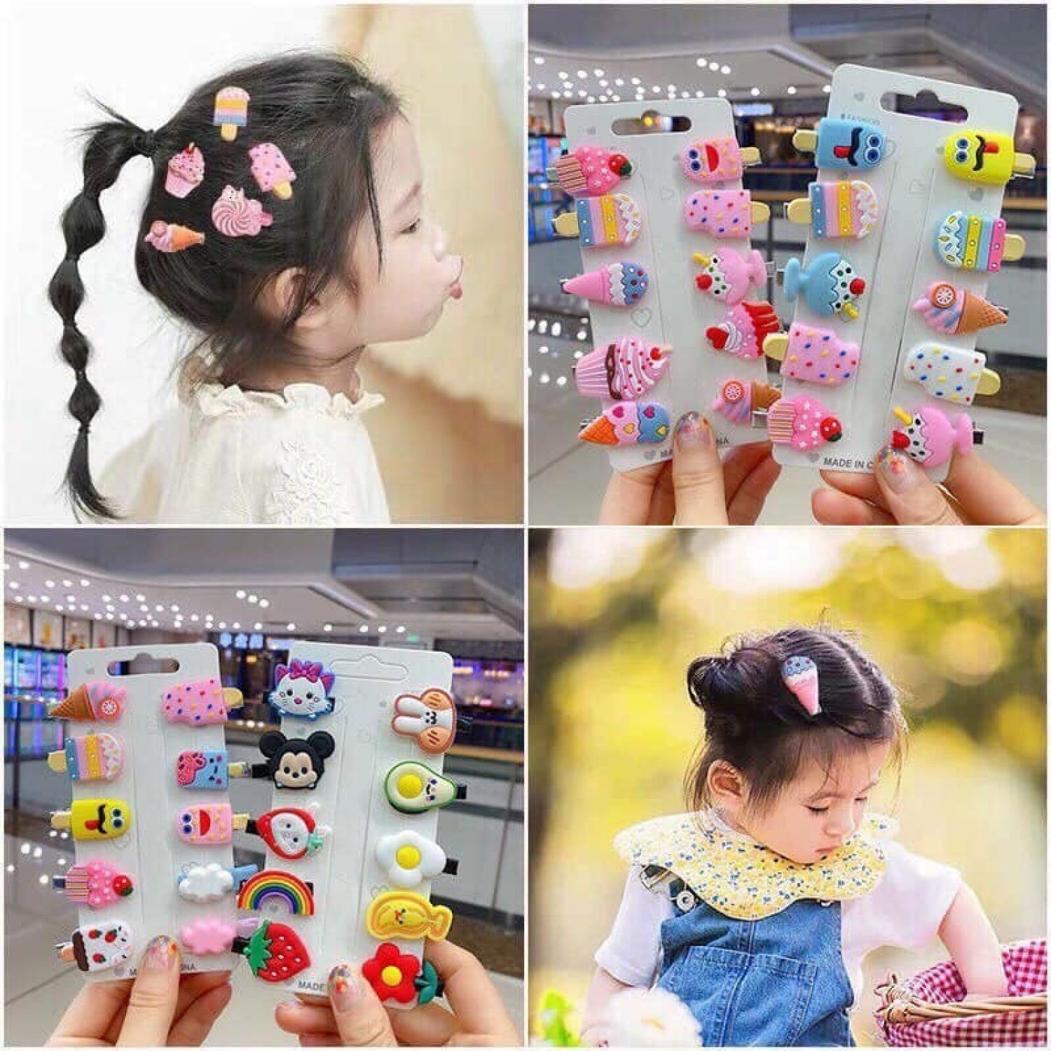 Set 10 kẹp tóc cho bé
