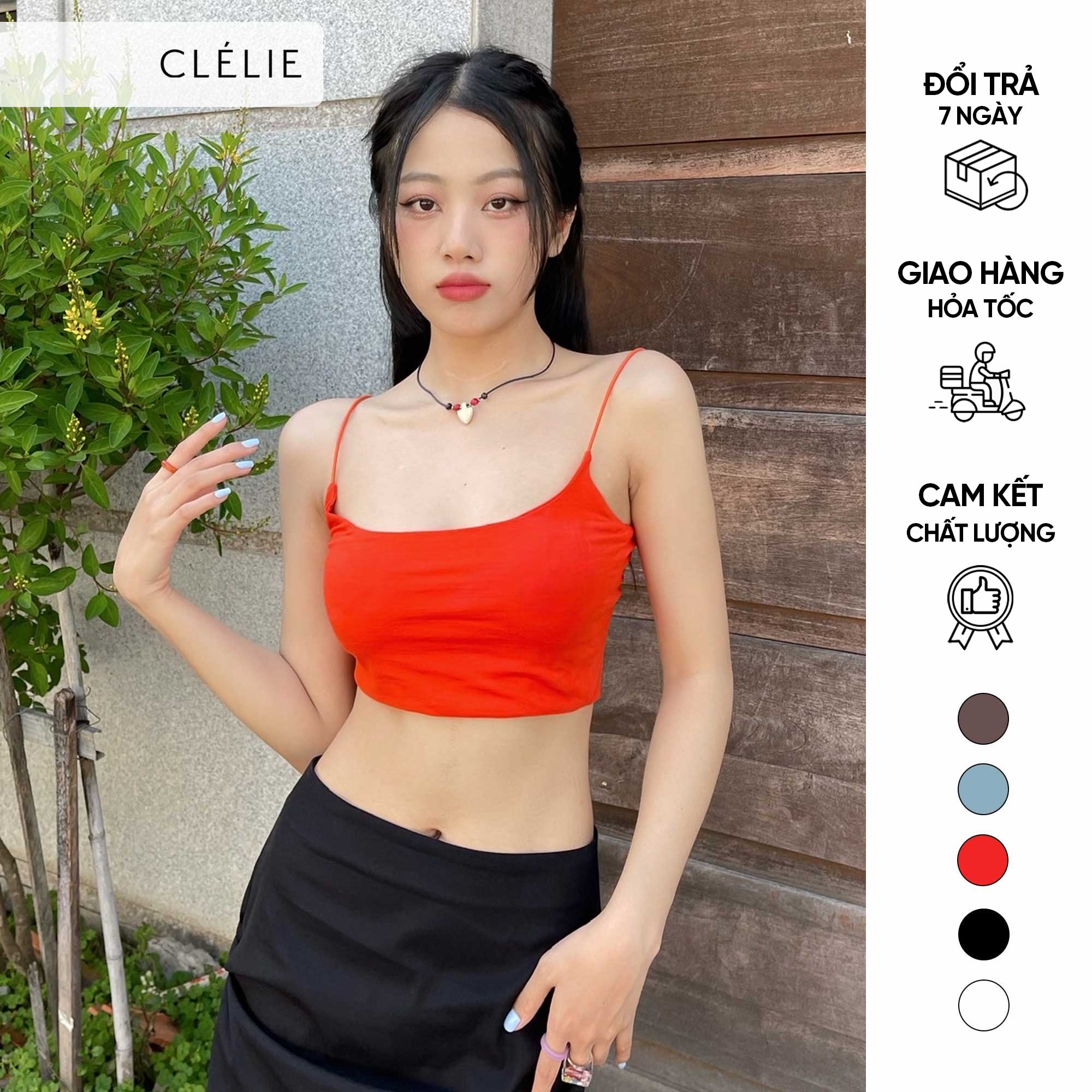 Áo croptop nữ 2 dây | LUNA TOP - CLÉLIE