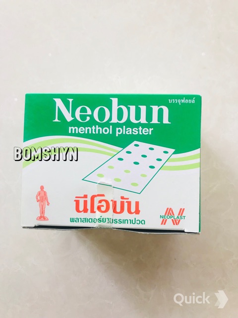 20 goi Cao dán giảm đau Neobun thái lan