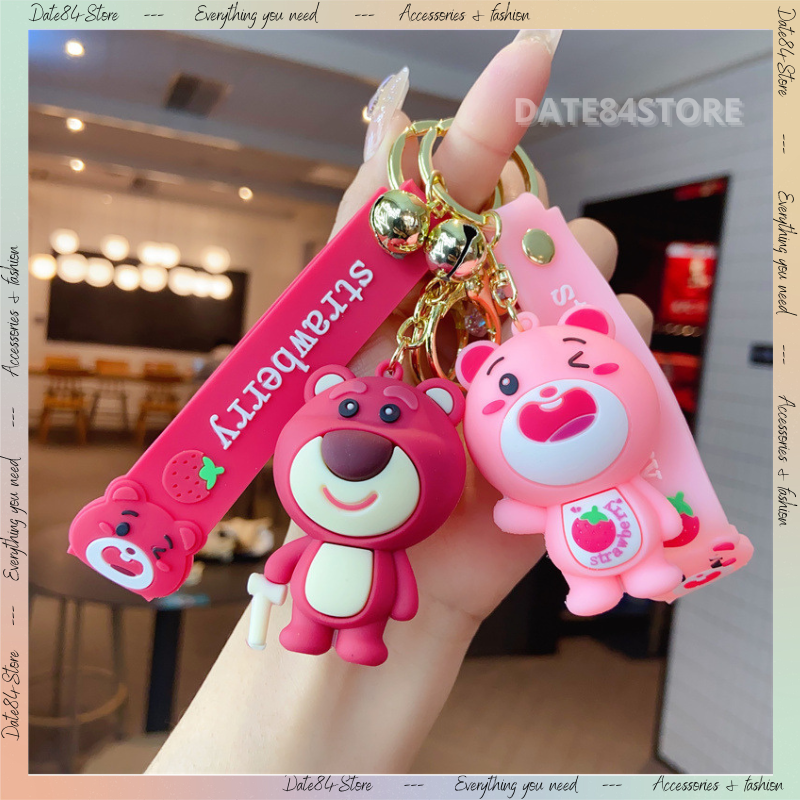 Móc khóa gấu dâu cute Date84store