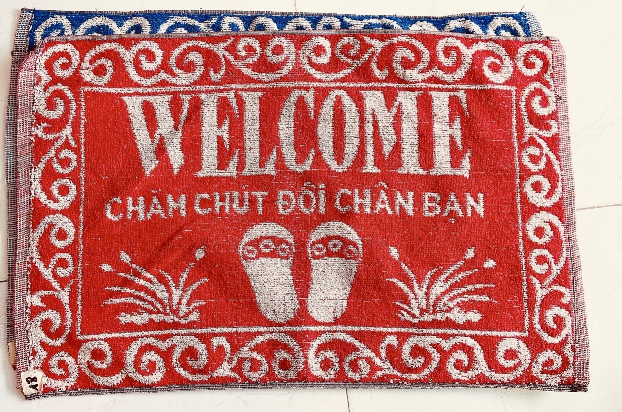 Thảm Khăn WELCOME 2 MẶT Lau Chân Thấm Rút Nước