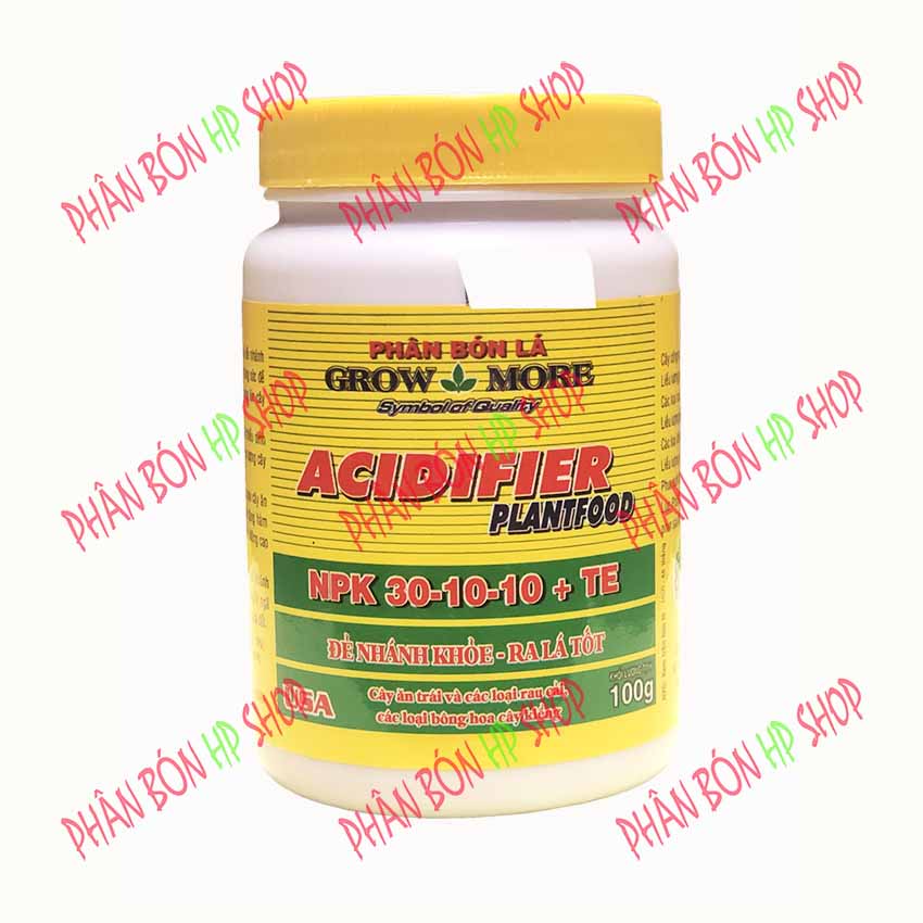 Phân bón lá grow more acidifier 30-10-10+te - đẻ nhánh khỏe ra lá tốt.