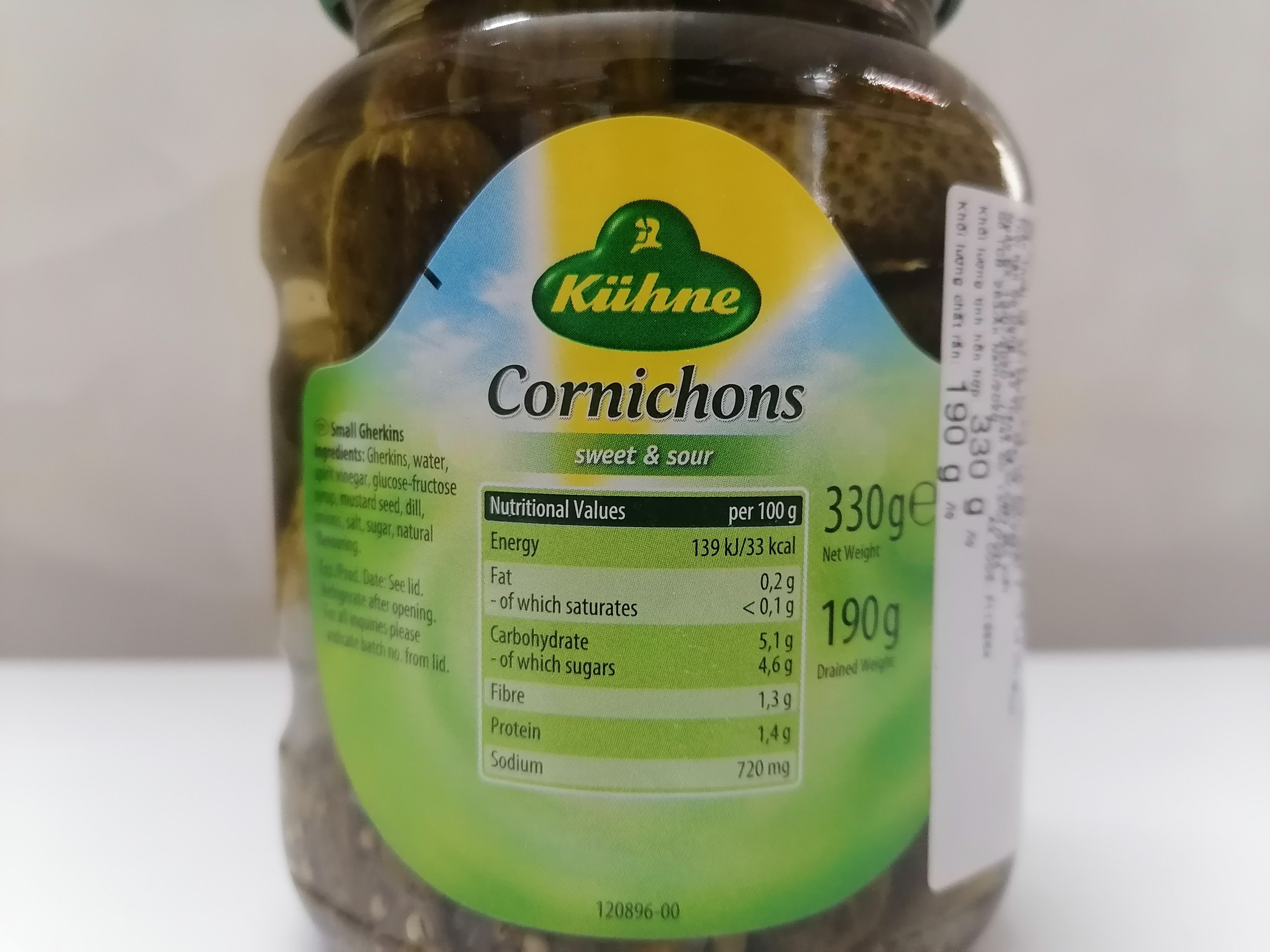 [330g – CORNICHONS] DƯA CHUỘT NGÂM [Germany] KUEHNE Pickled (anm-hk)