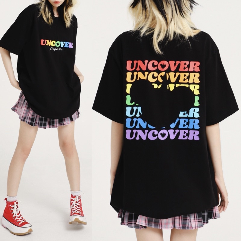 Uncover Sici Bear Áo Thun Uncover Basic Ver 2 Đen