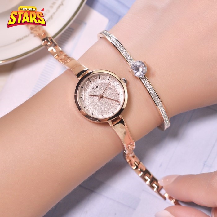 [Mua 1 Tặng 1]Đồng hồ nữ chống nước dây thiếc chống gỉ đẹp sang trọng giá rẻ mắc xích đoạn thanh liền Honey Start 492373