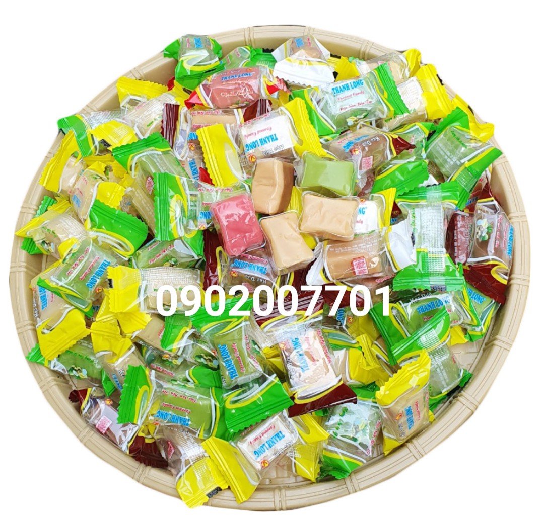 250g Kẹo dừa thập cẩm nhiều vị Thanh Long - đồ ăn vặt-tết -tết 2022-bánh kẹo tết