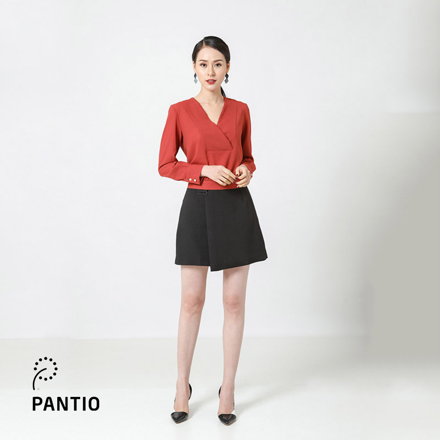 Áo sơ mi cổ tim cách điệu FAS31452 - PANTIO