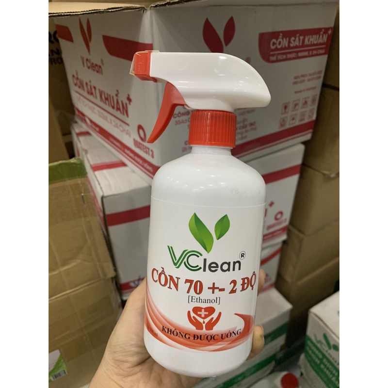 CỒN SÁT KHUẨN 70 ĐỘ VCLEAN HƯƠNG SẢ CHAI 100ML