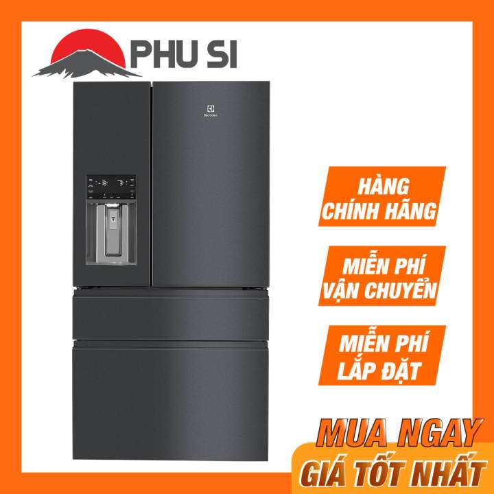 ✅[Trả góp 0%]Tủ lạnh 4 cánh Inverter Electrolux EHE6879A-B 617 LÍT