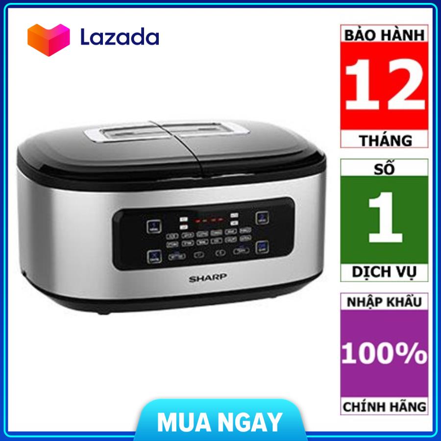 BÁO GIÁ NỒI ĐÔI ĐA NĂNG TWIN COOKER SHARP KN-TC50VN-SL 1.8L - HÀNG CHÍNH HÃNG | Shopee Lazada Sendo Tiki mới nhất 26 KN-TC50VN-SL | KN-TC50VN-WH | Nồi Đôi Đa Năng Sharp ( – Bh 12 Tháng)