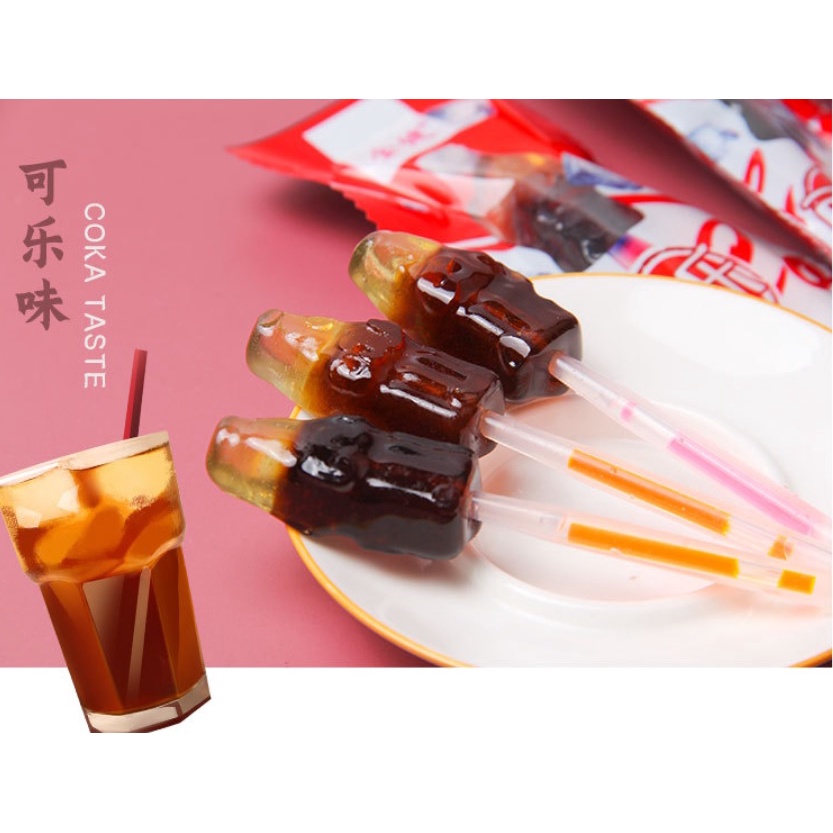 kẹo mút chai coca phát sáng
