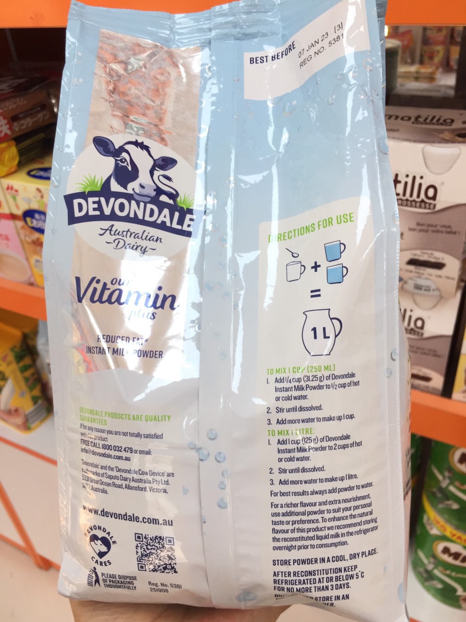 SỮA TƯƠI DẠNG BỘT DEVONDALE OUR VITAMIN PLUS 1KG ÚC