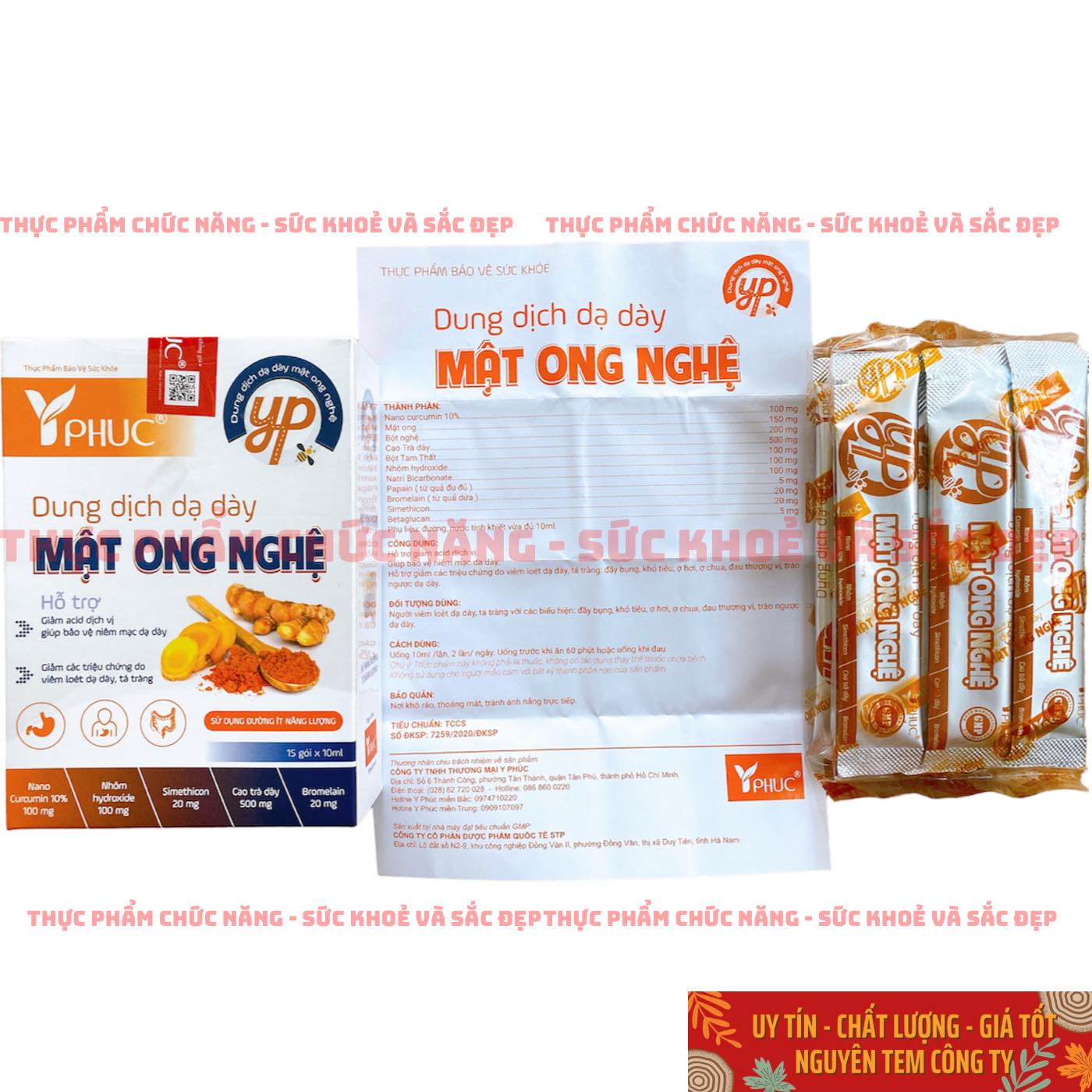 Dung Dịch Nghệ Mật Ong Y Phúc Hỗ Trợ Dạ Dày (15 gói x 10ml)