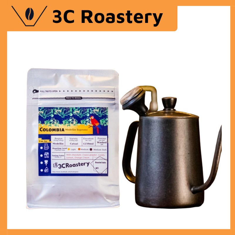 BÁO GIÁ Cà Phê Roastery | Shopee Lazada Sendo Tiki mới nhất 44 Cà phê espresso Colombia 3C Roastery pha máy, ủ coldbrew cafe Arabica giống Catuai vùng Medillin độ cao 1250m rang medium , hương vị hạnh nhân, kẹo sữa sơ chế ướt rang mới mỗi tuần
