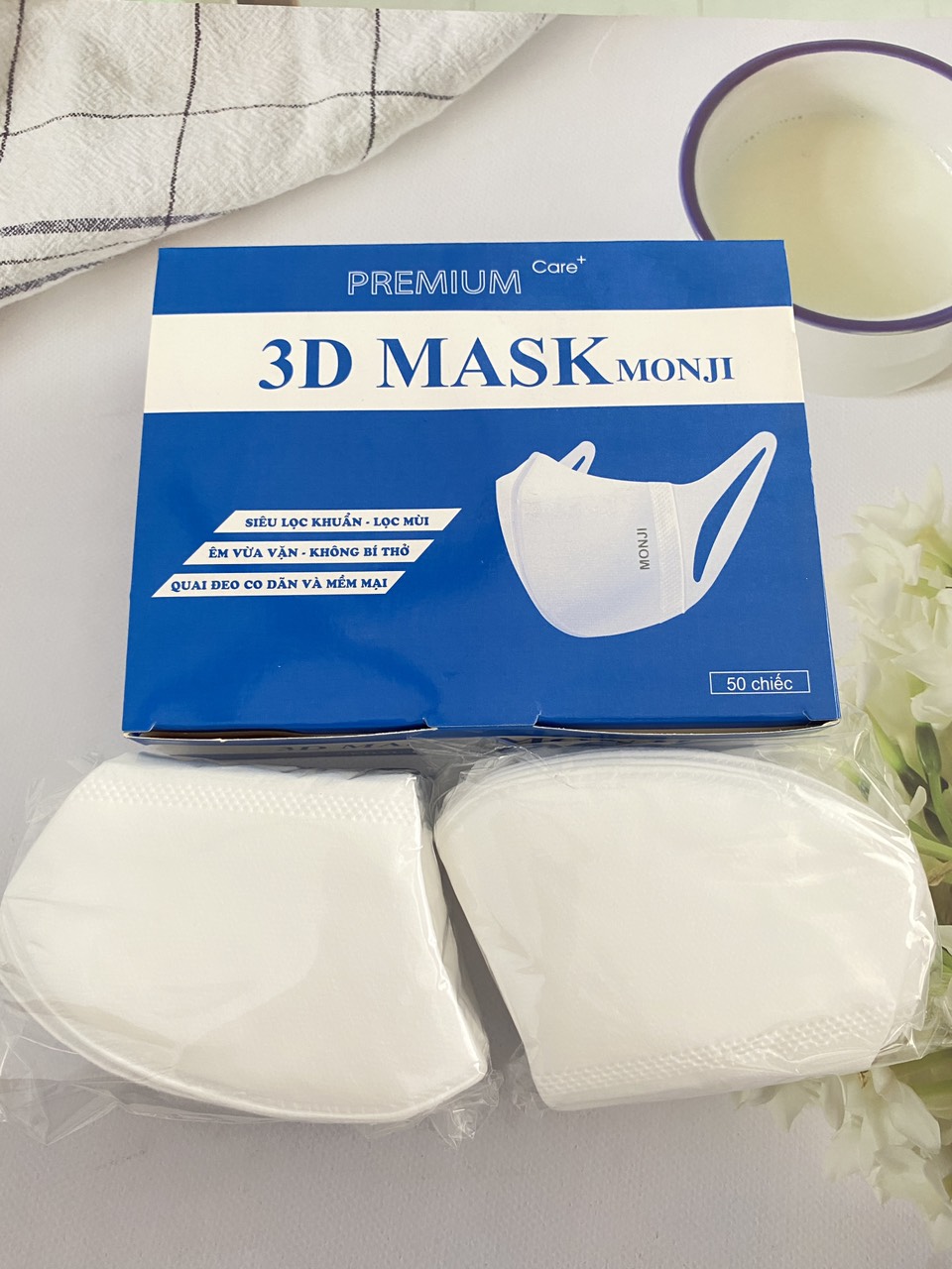 Khẩu trang 3D mask Monji Hộp 50 cái