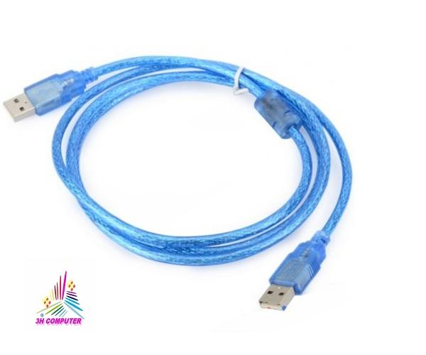 (HCM) Dây 2 đầu USB  đực dài 1m5 mét dây usb 2 đầu loại ic xịn (màu xanh)