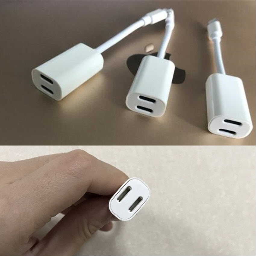 Cáp Lightning Chia Cổng Sạc Và Loa 2 Trong 1