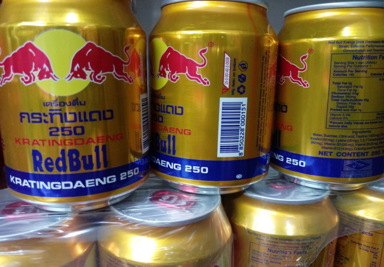 2 Lon Redbull Thái Lan 250ml