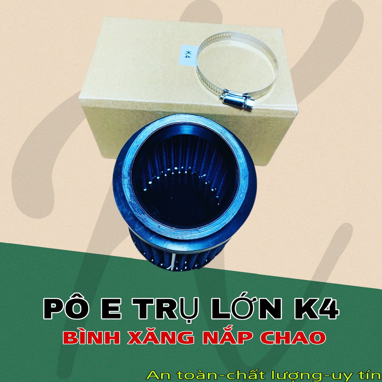 Pô e trụ lớn K4 gắng bình xăng nắp chao