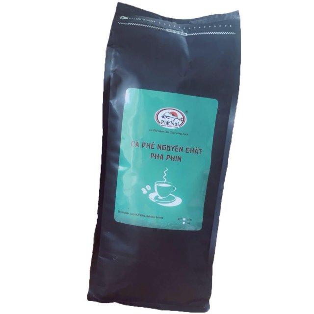Hạt cà phê Robusta rang Mộc nguyên chất -1kg -Đắc lắc - gaohungnam.com