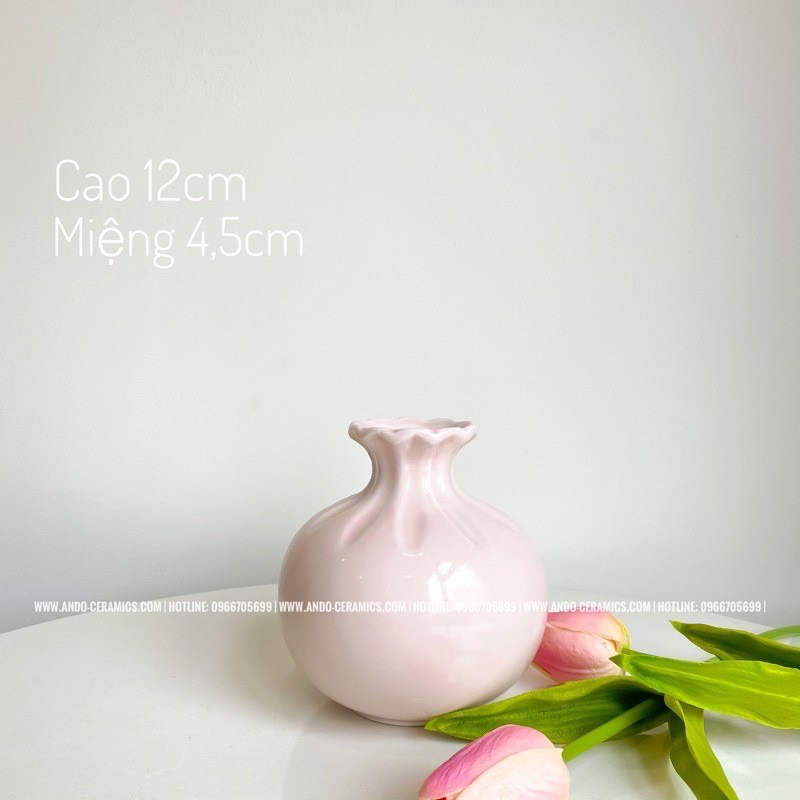 Bình gốm mini - Bình gốm mini Bát Tràng - Bình gốm decor sang trọng