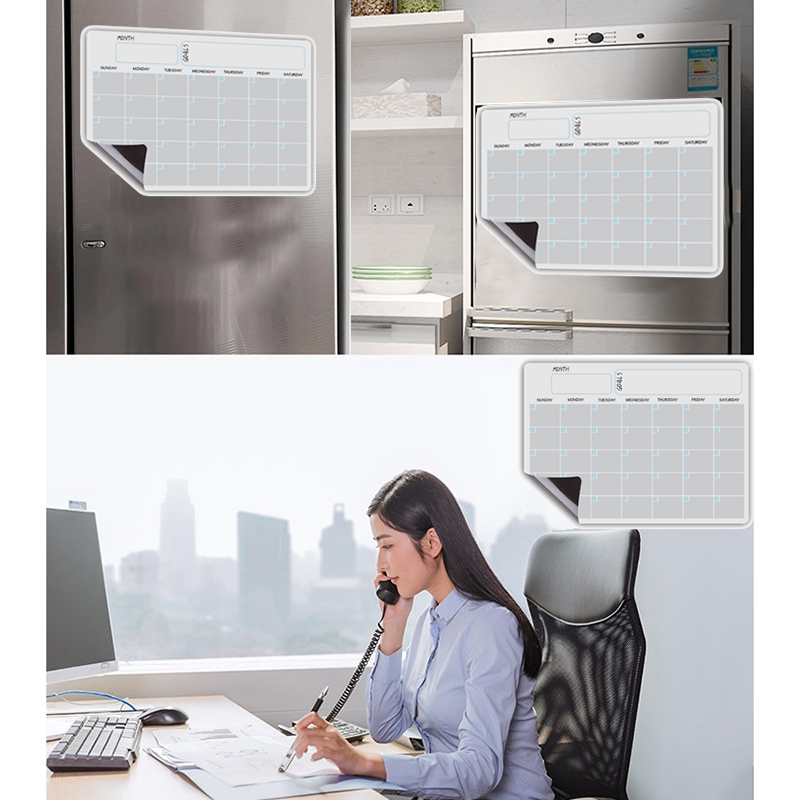 A3 Magnetic Whiteboard Dry Erase Calendar Set Whiteboard Weekly Planner for Refrigerator Fridge Kitchen Home 17X12 inch