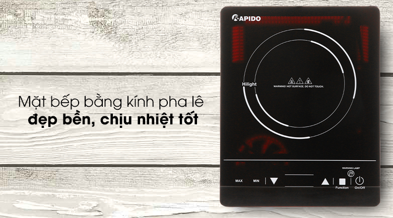 Bếp hồng ngoại đơn Rapido RC2000ES (công suất 2000W, Chính hãng)
