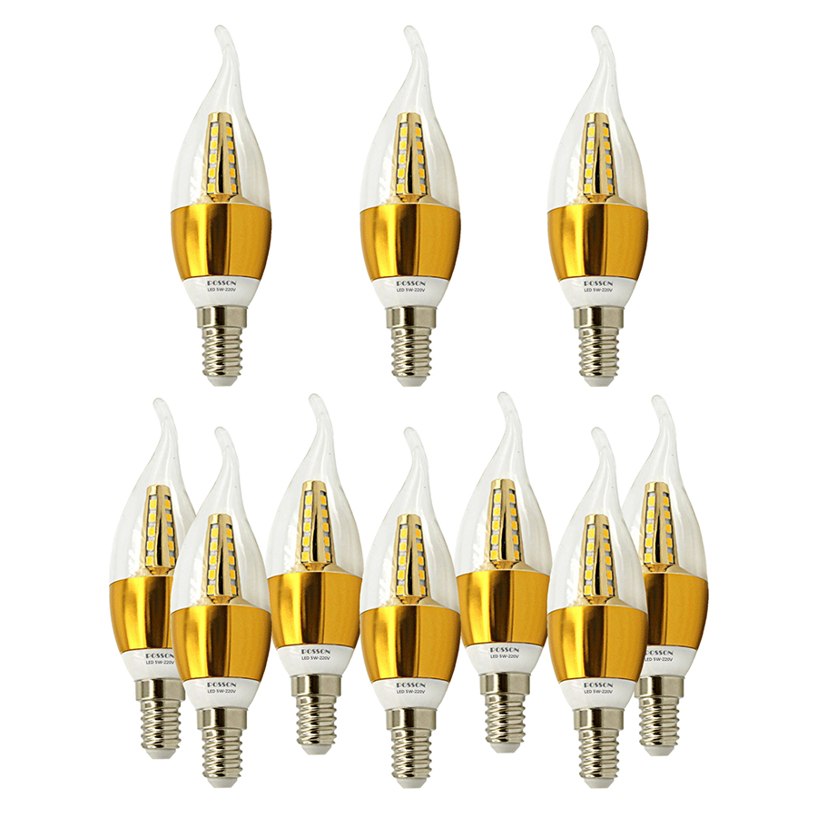[HCM]10 Bóng đèn Led nến 5w quả nhót đuôi E14