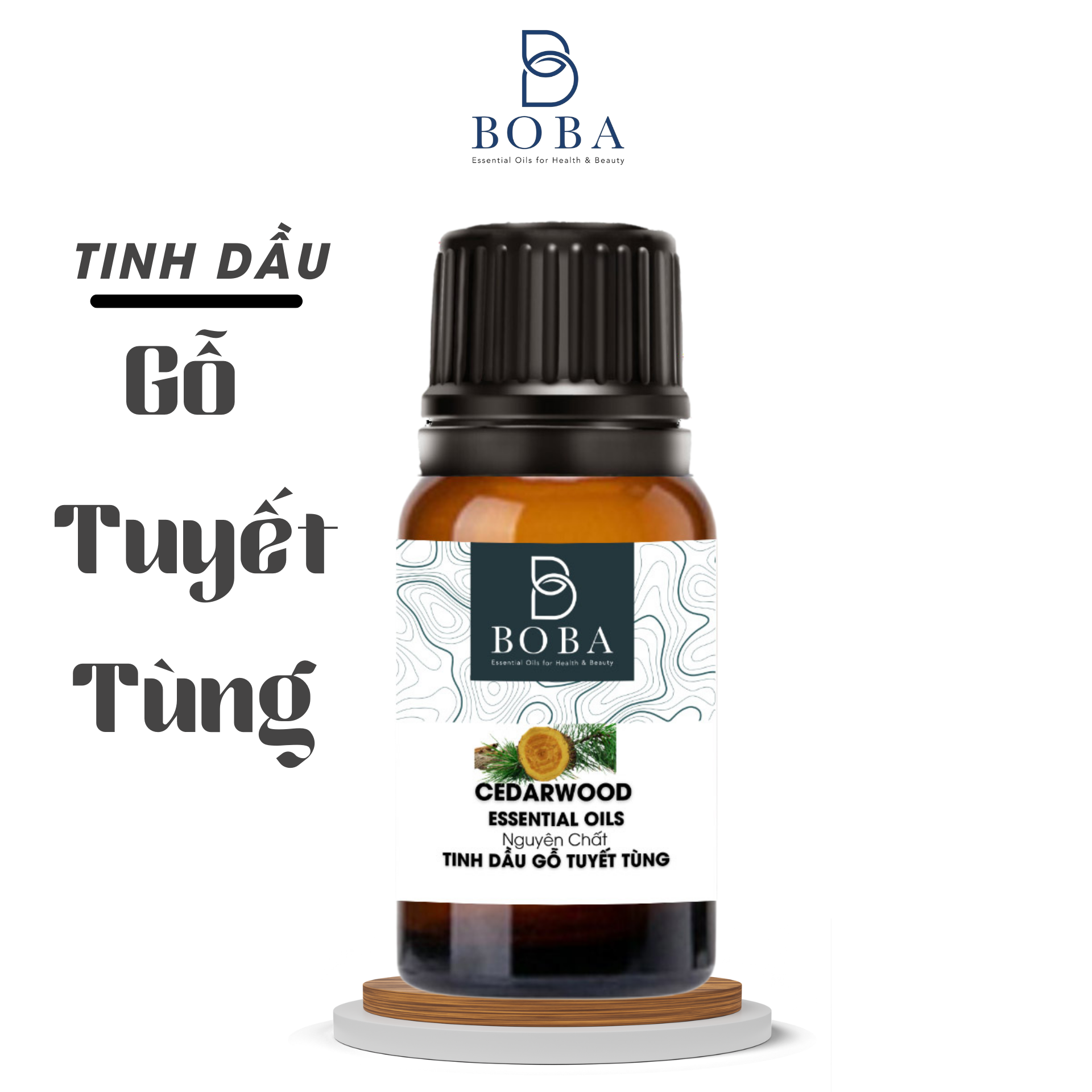 Tinh dầu gỗ tuyết tùng boba thiên nhiên nguyên chất, mùi thơm tự nhiên, thanh khiết - boba naturals
