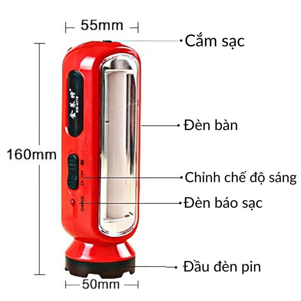 Đèn pin tích điện cầm tay siêu sáng, để bàn nhiều loại