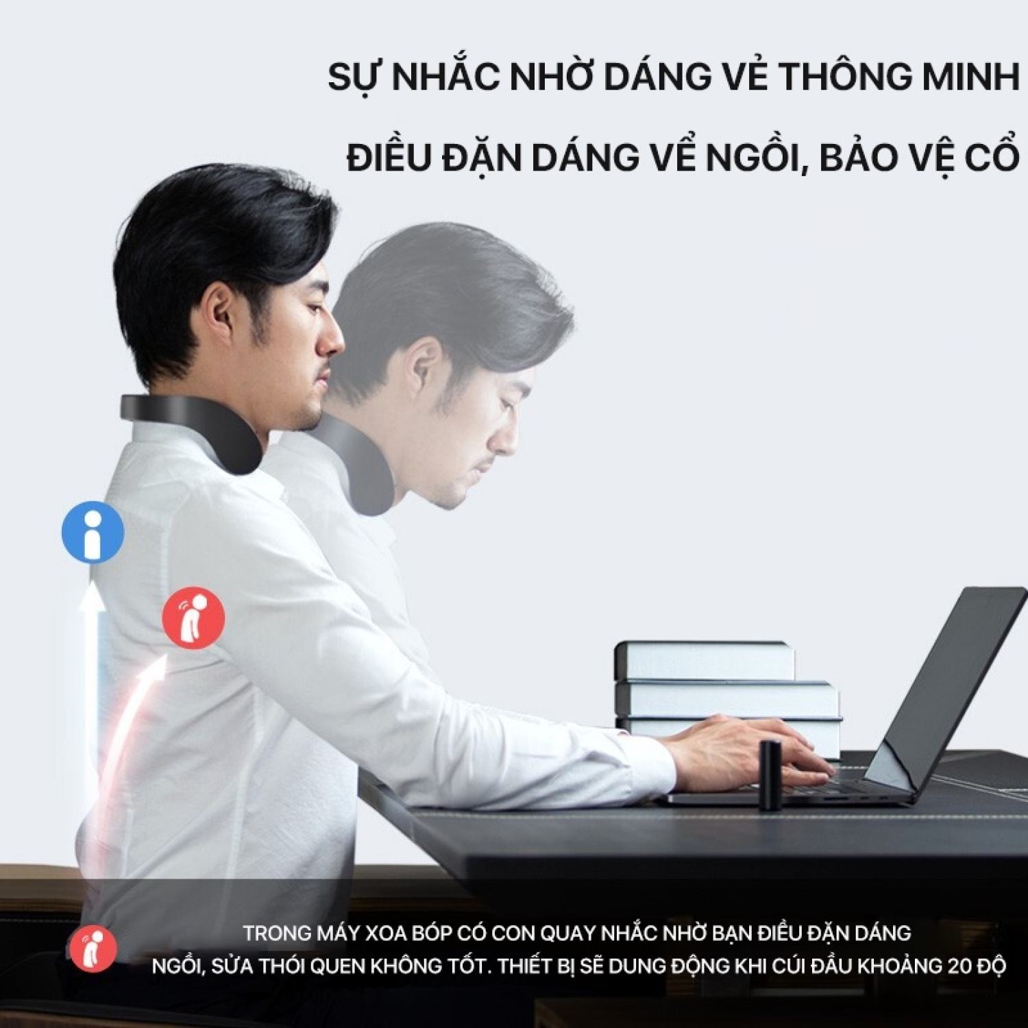 Máy mɑssage cổ thông minh Xiaomi Jeeback G5 - 4 Chế Độ 8 Cường Độ mɑssage