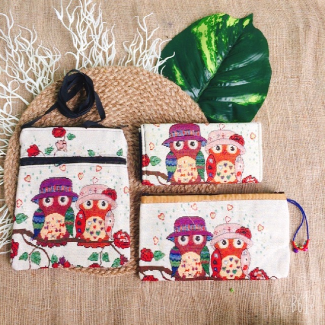 Combo 3 Món Túi Thổ Cẩm .