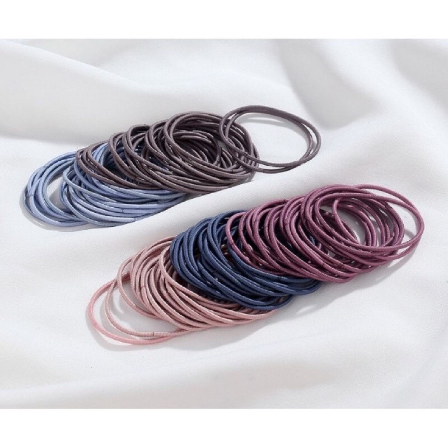 SÉT 100 DÂY CHUN BUỘC TÓC NHIỀU MÀU CHO CHỊ EM PHỤ NỮ
