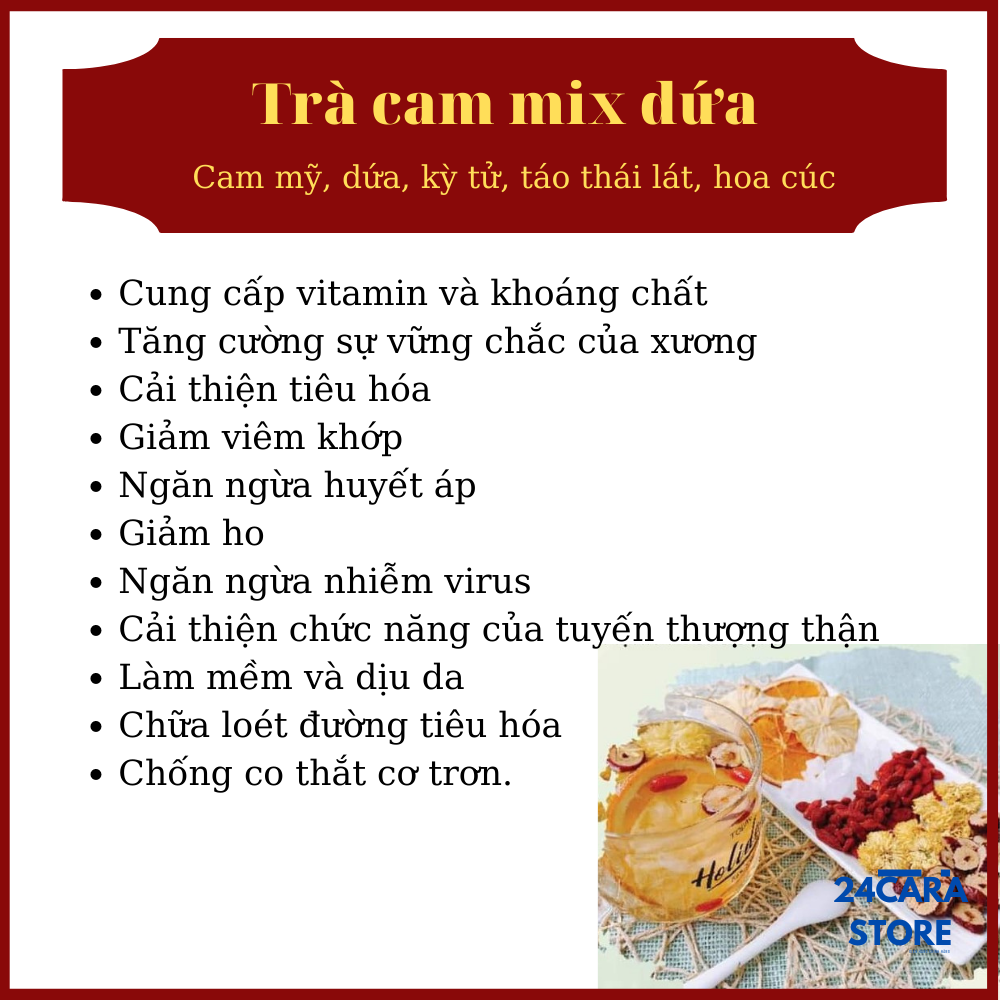 [Dùng thử] trà hoa quả mix 1 gói nhỏ thơm ngon, tốt cho sức khỏe