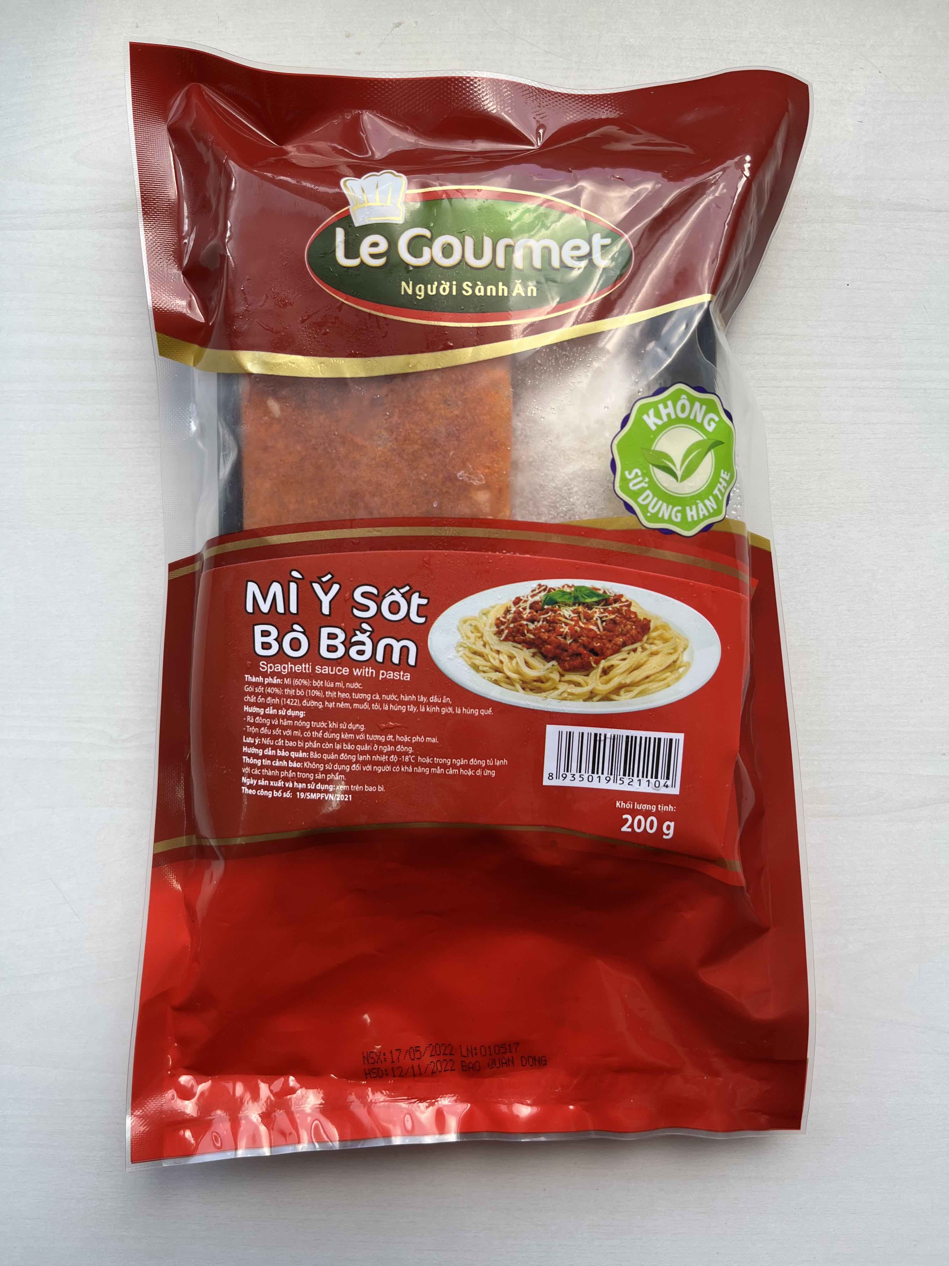 Mì ý sốt bò bằm Le Gourmet
