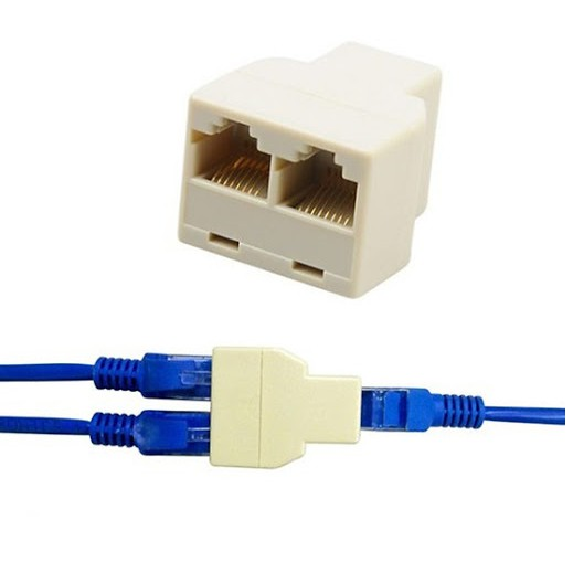 Đầu nối chia mạng lan rj45 1 ra 2