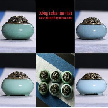 Lư xông bột /nụ Trầm gốm sứ cao cấp