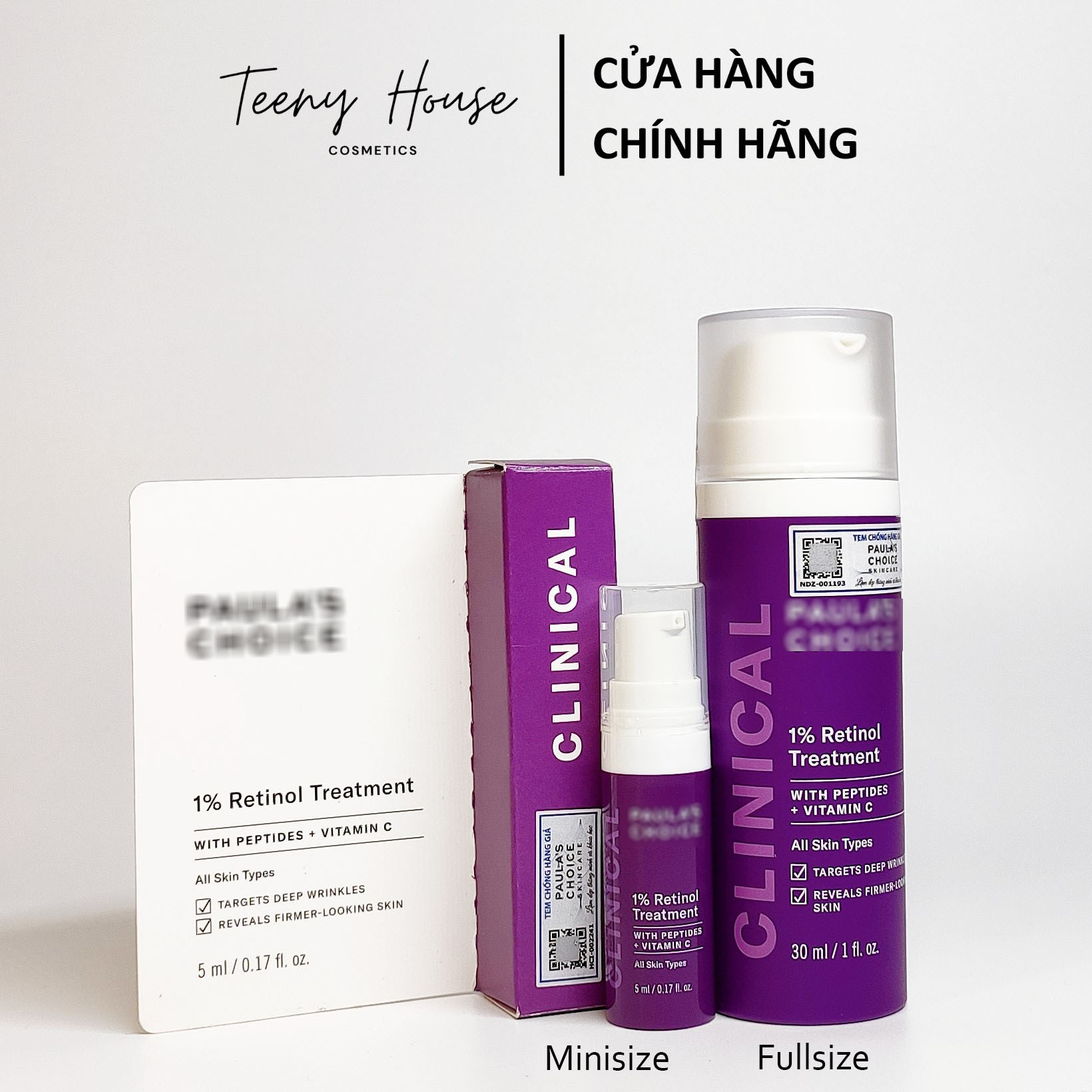 [Chiết - Minisize] Tinh chất chống lão hóa PC Clinical 1% Retinol