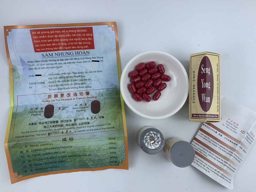 Sâm Nhung Hoàn Nâu, Seng Yong Wan– HỖ TRỢ TĂNG CÂN HIỆU QUẢ