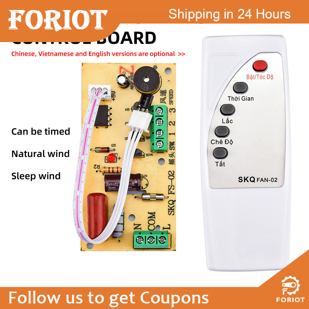 Foriot SKQ-02 Bo Mạch Điều Khiển Từ Xa Cho Quạt Bo Mạch Điều Khiển Bo Mạch Chủ Quạt Điện Từ Sàn Đến Trần Bo Mạch Máy Tính Có Điều Khiển Từ Xa