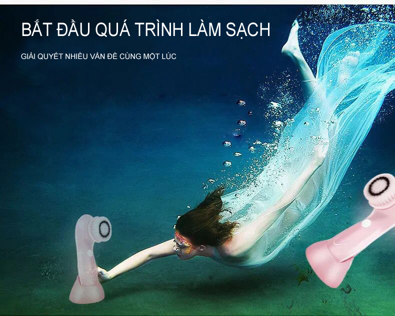[HCM]Máy rửa mặt bằng điện cổng sạc usb